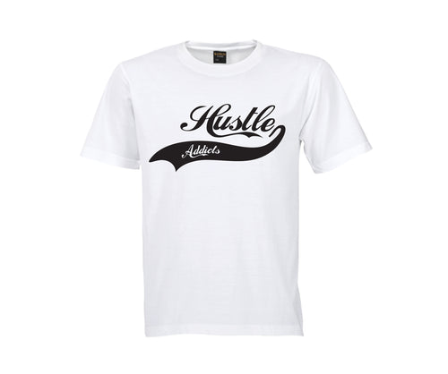 Hustle Addicts T-Shirt - White/Black