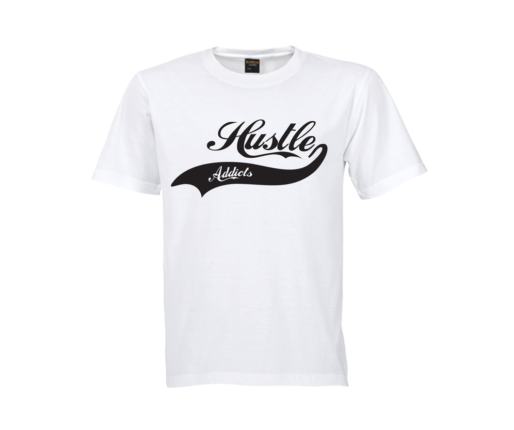 Hustle Addicts T-Shirt - White/Black